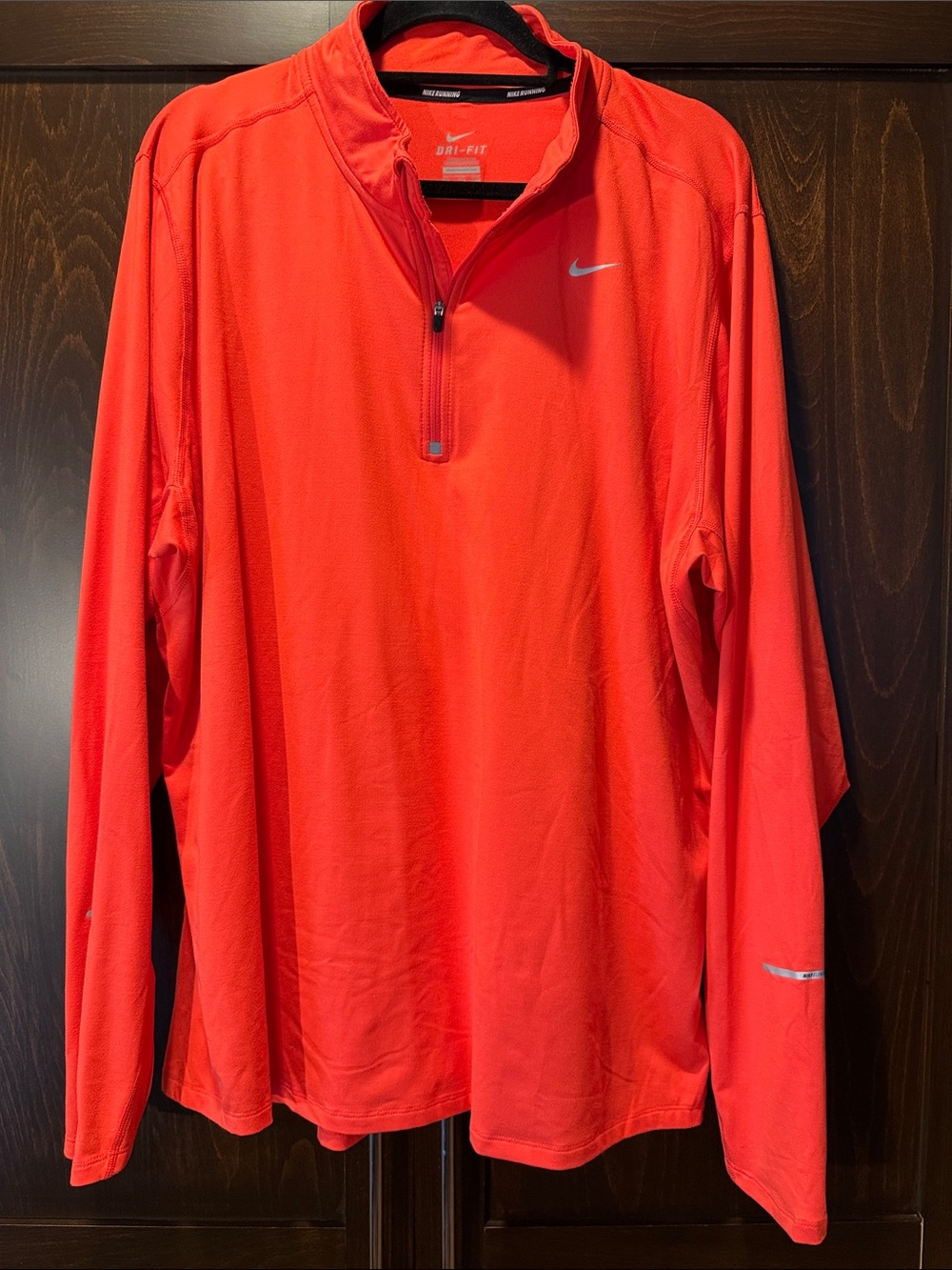 Nike Running Men’s Dri-FIT 1/4 Zip Performance Pullover - Red Size XXL